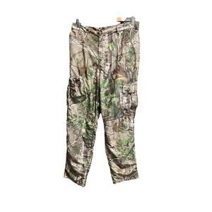 Ol' Tom Technical Turkey Hunting Gear Green Leaf Print Men's Pants Size M 32-34